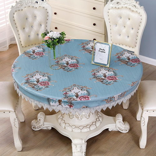 圆形桌布防水防油防烫免洗pvc皮桌垫酒店家用饭店圆桌餐桌布桌布 - 图2
