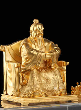 纯铜镀金五台龙五爷财神随身金银居家支持足银大小供奉定制像佛