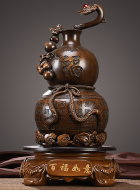 百福如意葫芦摆件大福字壁柜酒柜客厅号门口装饰品摆设进玄关如意