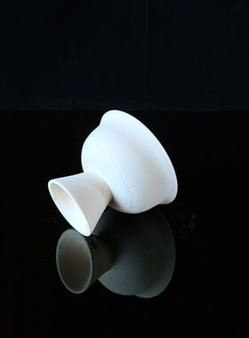 椴木胎大漆胎脱胎漆器生漆木杯漆艺材料原木底胎漆画木胚 高足杯
