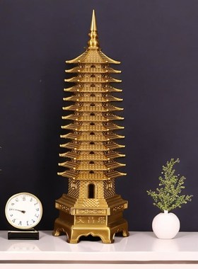 9层13层学生用的文昌塔摆件黄铜工艺品家居客厅书房铜装饰品礼品