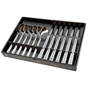 德国WMF福腾宝不锈钢筷子勺子汤勺汤匙调羹礼盒中式餐具12件套