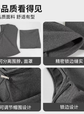 冬季骑车防风面罩骑行帽子围巾一体男保暖防寒滑雪脖套头盔内胆女