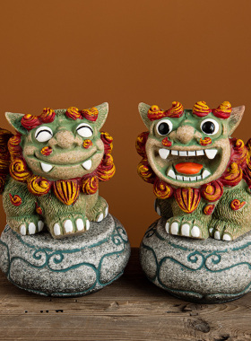 石敢当吉狮闽南风厦门摆件书桌创礼物爷对狮闽南文泉州狮