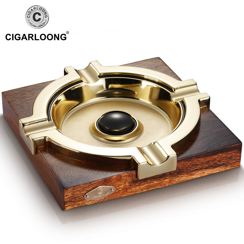 CIGARLOONG茄龍雪茄烟灰缸创意镀金烟槽小号不锈钢烟灰缸灭烟器,淘宝优惠券,粉丝福利购,淘宝优惠卷