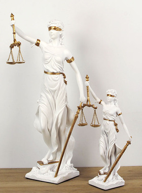 天平正义女神忒弥斯摆件办公室摆设家居人物雕塑装饰品礼物客厅