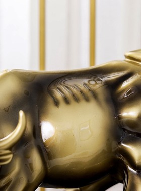 招财牛摆件华尔街牛家居工艺品装饰品办公室桌面摆设开业商务礼品