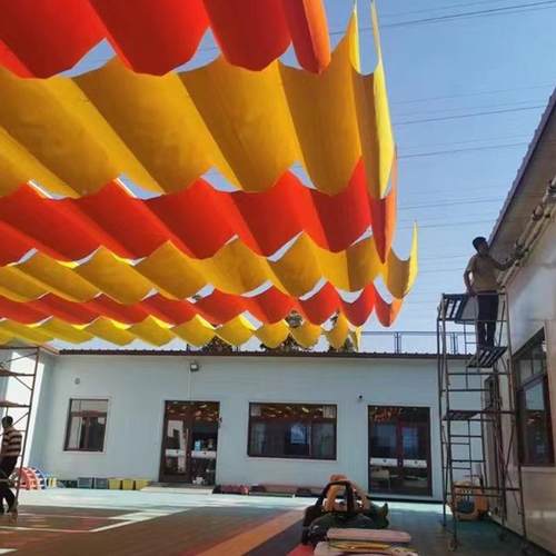 操泳池cs遮阳帘伸缩电动折RGA幼叠天场棚帘户外fFCS天棚帘儿园遮 - 图0