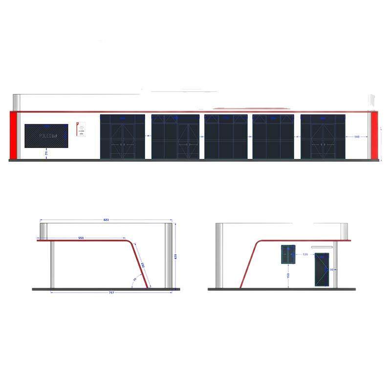 加油站便利店门头招牌箱易785捷昆仑好客灯形墙灯LED象发光字线条
