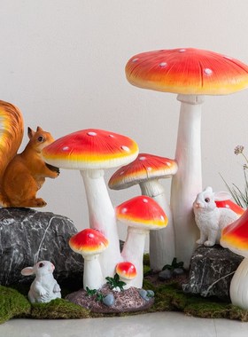 仿真动物创意室内落地装饰造景组合材料庭院园林摆件拍摄道具摆设