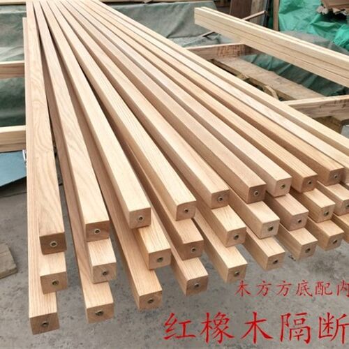 红橡木实木板材窗台面板原木木方条隔断木方料楼梯踏步板加工定制 - 图1