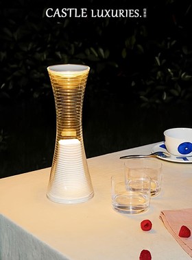 侘意思 经典再现!1999年意大利极光灯氛围卧室床头无线小夜台灯