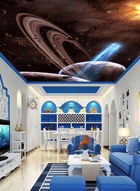天花板贴纸3d立体仿真星空屋顶卧室壁纸墙纸自粘房顶创意装饰墙贴