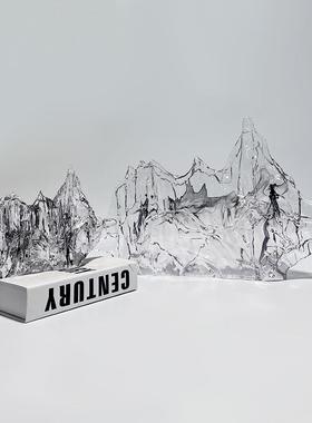 板现代明树透脂假山创意家居摆件饰客品酒柜厅玄关样NGM房软装工