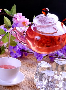 茶壶水晶底座 玻璃加热保温茶蜡烛台心形大号烧茶器 蜡烛保温底座