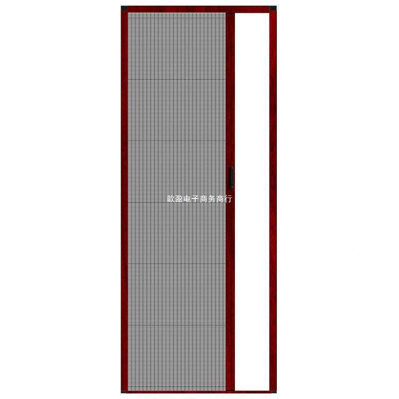 家用纱门帘加厚合LYT金隐形折叠窗门纱网免打孔推拉伸缩防蚊虫铝,淘宝优惠券,粉丝福利购,淘宝优惠卷