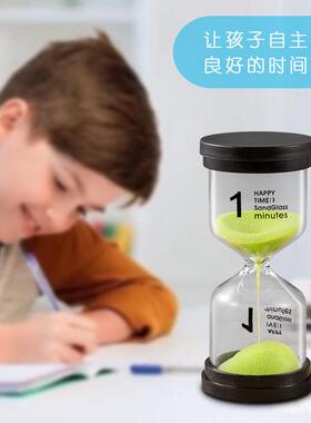 厂家黑盖沙漏计时器1/3/5/10/15/20/30/45/60分创意礼品沙漏