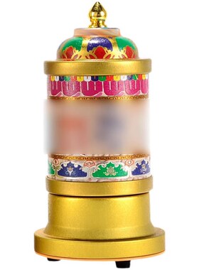 电动转轮室内家用转筒插电式转动金桶摆件