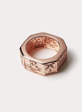 【官网正品】西太后24新款纯银骨头爱心螺丝帽薇薇安土星戒指