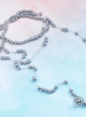 【官网正品】西太后新款破碎珍珠薇薇安不对称立体土星长项链女