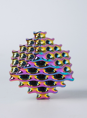 正方体镂空3D打印陶瓷摆件设计师样板间客厅酒店民宿软装摆场饰品