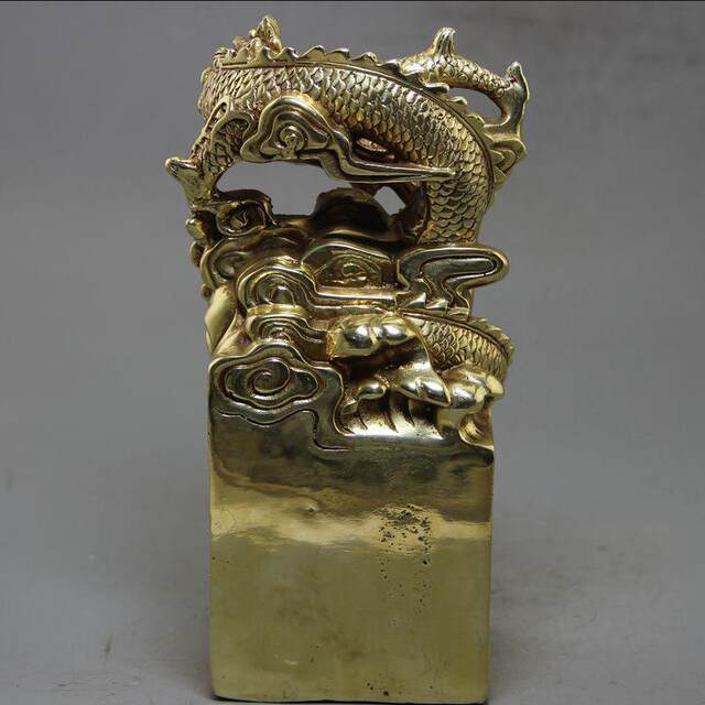 Manufacturer's current copper ART made antiques, miscellaneous, Fu Longxing Tianxia seals, bronze crafts, old products, antique goods