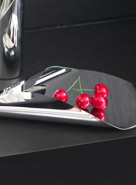 计师款不锈钢件几何角卷边托UXI盘果盘摆样板房设售楼处三艺术装