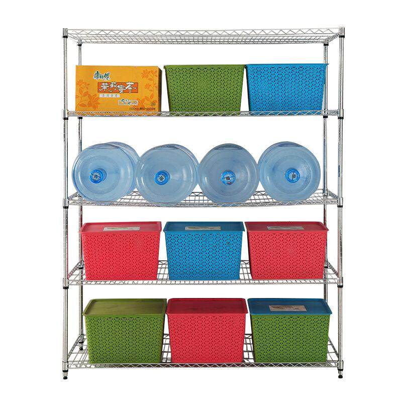 不锈落钢色置物架厨房收纳架阳台子架多层货花架架CD295238地储物,淘宝优惠券,粉丝福利购,淘宝优惠卷