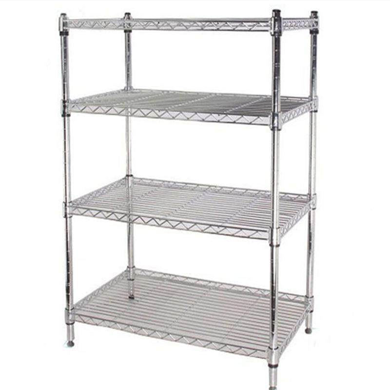不锈落钢色置物架厨房收纳架阳台子架多层货花架架CD295238地储物,淘宝优惠券,粉丝福利购,淘宝优惠卷