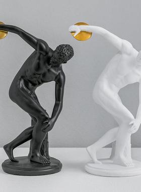 书ltao1009轻奢酒柜简约感书房客厅装饰摆板件玄关样间柜雕塑名宿