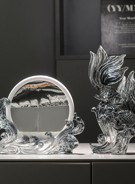 如鱼得水年年有余锦鲤招财摆件客厅电视柜酒柜装饰品乔迁新居礼品