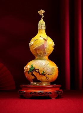 黄铜葫芦摆件福禄双全家居客厅玄关办公室公司开业乔迁送朋友礼品