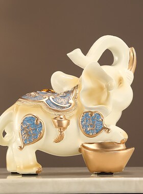 泰国客厅吸水对象大象招财一对象摆件摆设小家居工艺品装饰品小象