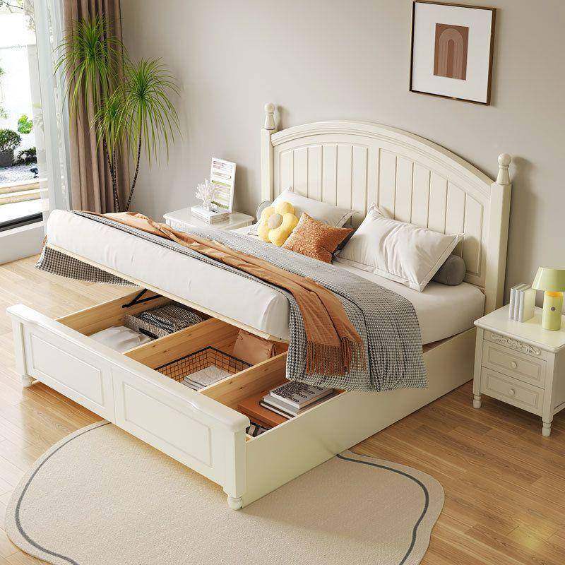 法园实木床1田.2米儿童WTW床床小式户型单人卧室轻奢白色女孩公主,淘宝优惠券,粉丝福利购,淘宝优惠卷