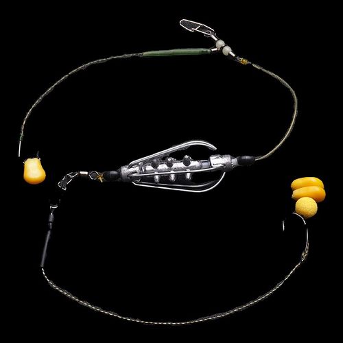 欧式反底双钩钓组 成品飞德钩组钓鱼珠珠浮球线组欧鲤钓库钓野钓 - 图3