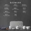 High-end clay accident tea art teaching set white group chemical porcelain de travel tea set portable bag kung fu
