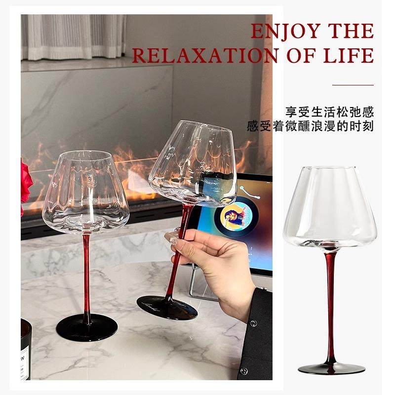 红酒杯大肚杯勃艮第红杆水晶家用高脚杯醒酒器套装家用,淘宝优惠券,粉丝福利购,淘宝优惠卷