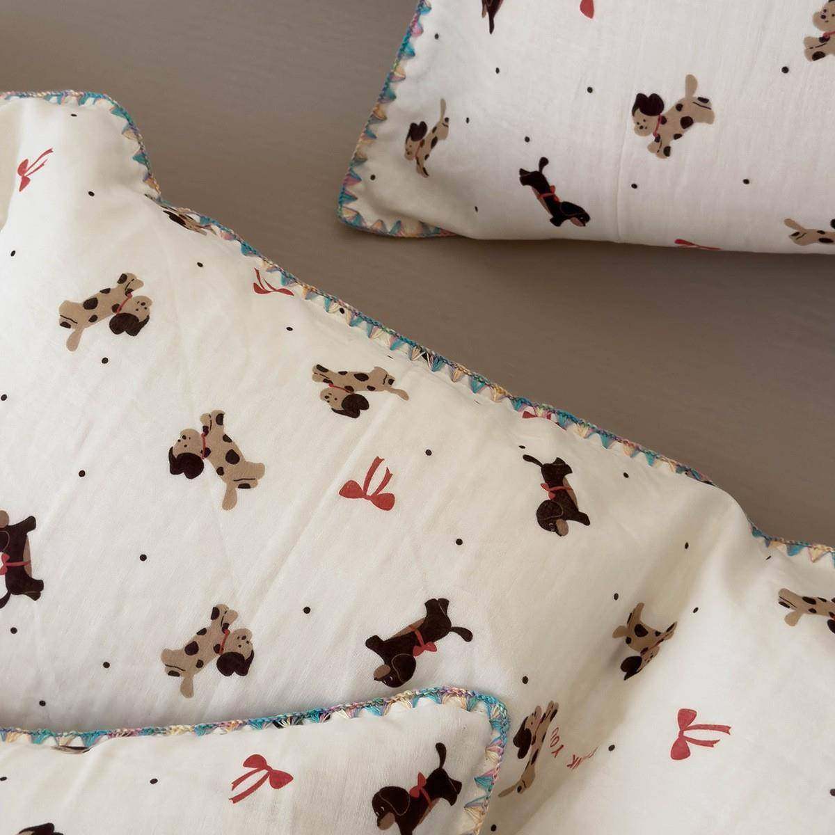 A类儿童可用酥软双层纱可爱纯棉纱布床上用品四件套 纯棉全棉被套,淘宝优惠券,粉丝福利购,淘宝优惠卷