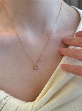 艾瑞雅幻彩mini欧泊小豆子项链