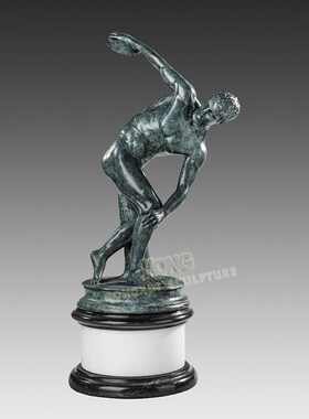 铜雕掷铁饼者EP11F11FS客厅玄关家居室内工艺品酒店摆件欧式人物