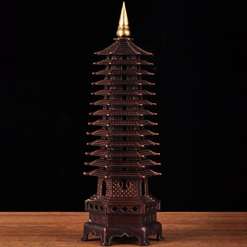 铜文昌塔摆件13十三层文昌宝塔家居客厅酒柜书房学生桌面装饰品,淘宝优惠券,粉丝福利购,淘宝优惠卷