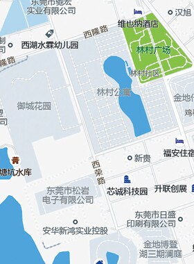 2024新款东莞市塘厦镇地图贴图办公室挂图高清防水墙壁贴装饰画