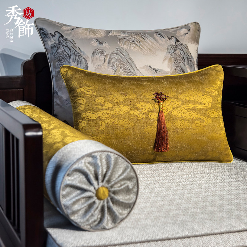 中式喜庆罗汉床坐垫套古典婚礼红木沙发座垫高档垫子四季通用定制,淘宝优惠券,粉丝福利购,淘宝优惠卷