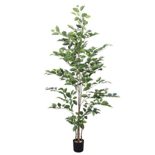 新款仿真布绿植双色仿真榕树室内软盆装婚庆场景置栽IBT道具摆件 - 图3