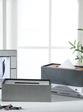 现轻奢不锈代钢纸巾盒高KDG纸档抽纸盒客约样简板房软装金属巾盒