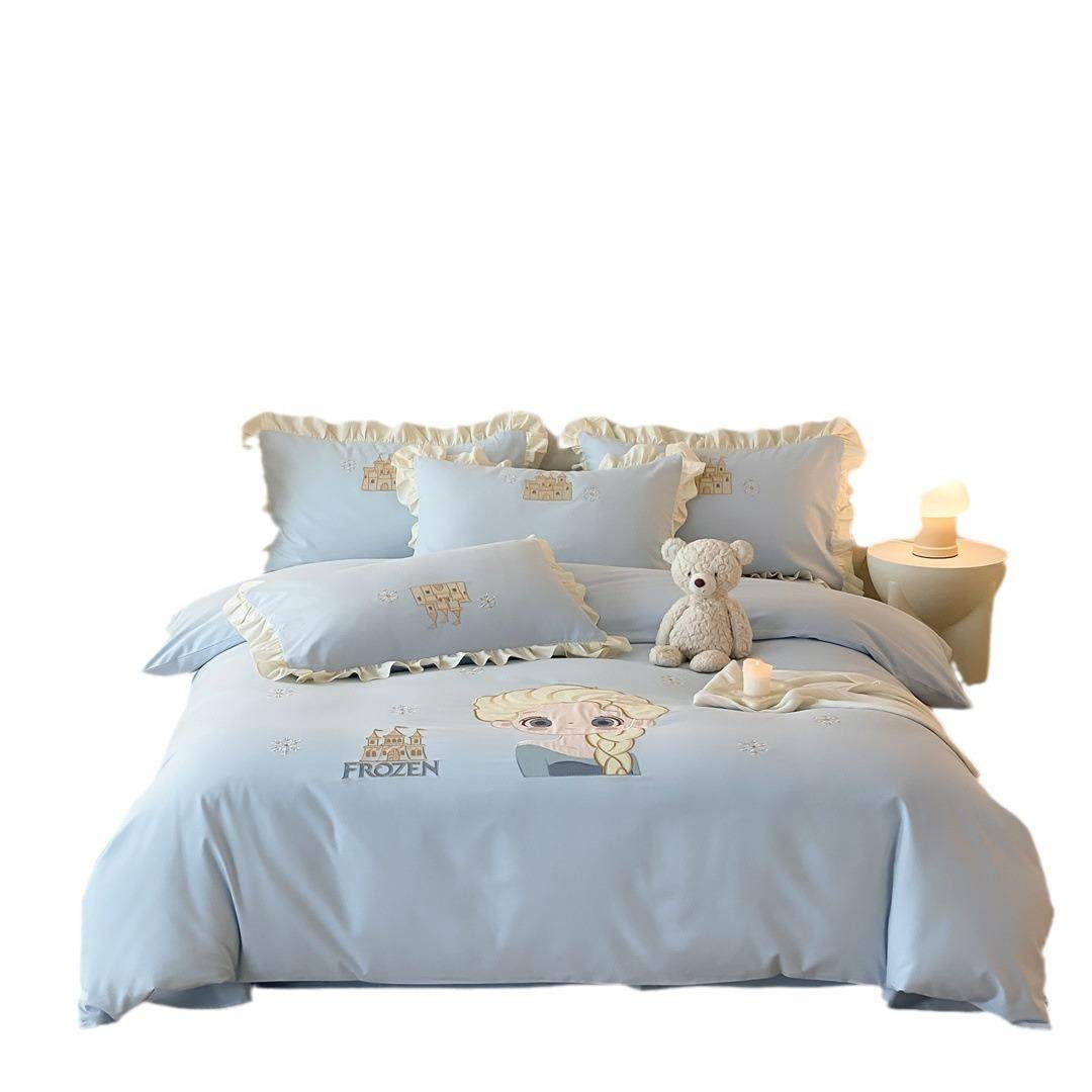 公主风全棉磨毛三四件套少女粉加厚纯棉保暖被套单双人用床品家纺,淘宝优惠券,粉丝福利购,淘宝优惠卷