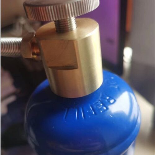 一哥接头G5/8 QF-2普通工业大钢瓶转1L小钢瓶充气管导气过桥 新品 - 图1