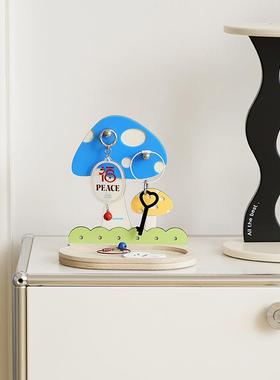 WOZO物TYOS927OM屋准入户玄关钥匙意收纳整理盒蘑菇创置托盘架桌