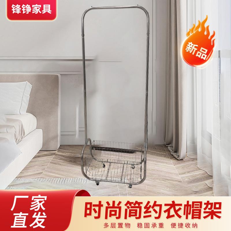 现代简约动衣架落地移置物卧室轻奢铁艺衣帽架客家架VNB用厅衣橱 - 图2