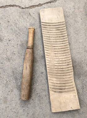 民老物件木桶摆件复怀旧木盆搓小衣板洗衣古棒tj#fgyfg板凳装饰俗